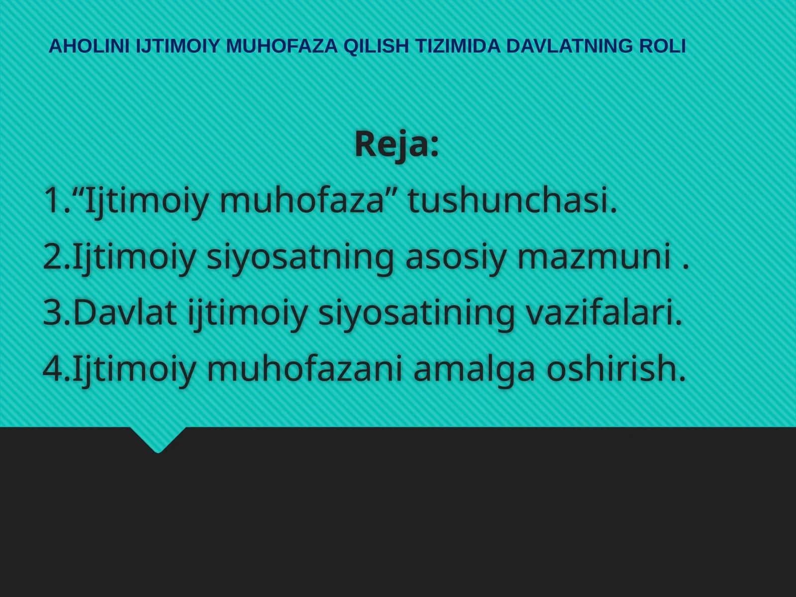 AHOLINI IJTIMOIY MUHOFAZA QILISH TIZIMIDA DAVLATNING ROLI 1
