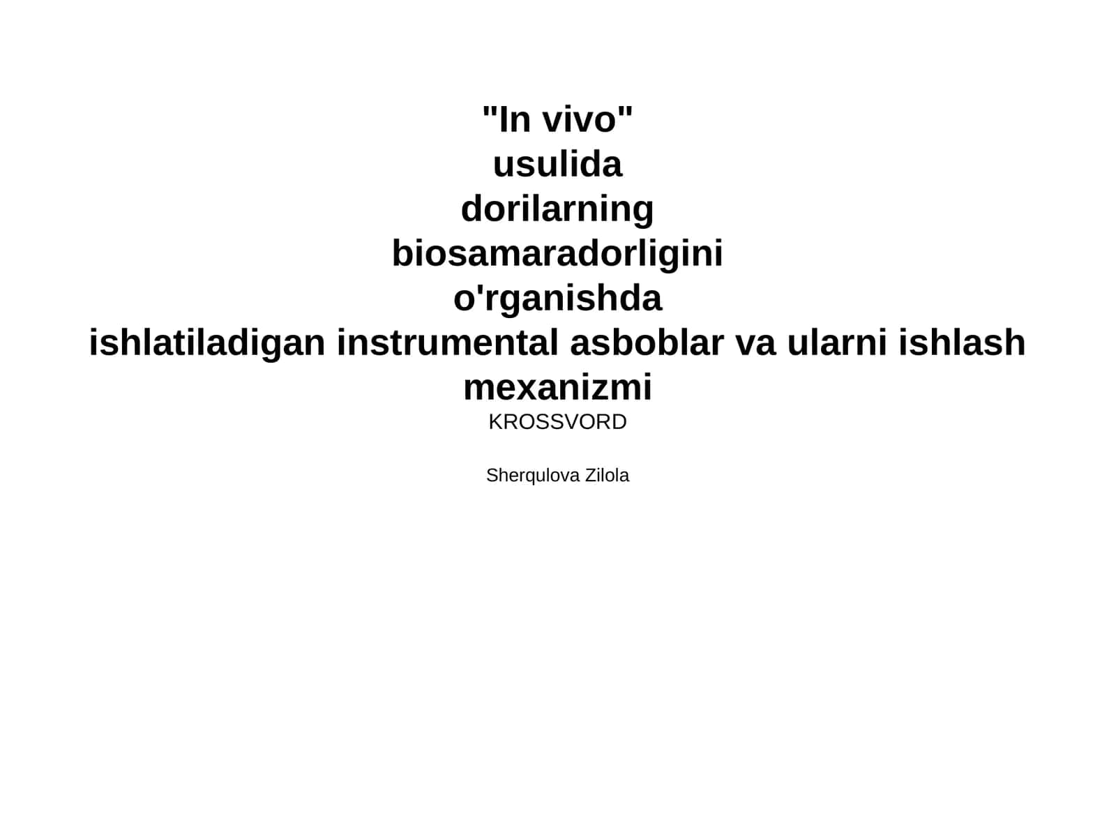 "In vivo" 1