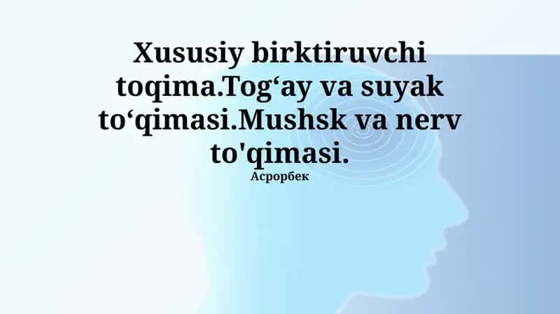 Tog'ay va suyak to'qimasi 1