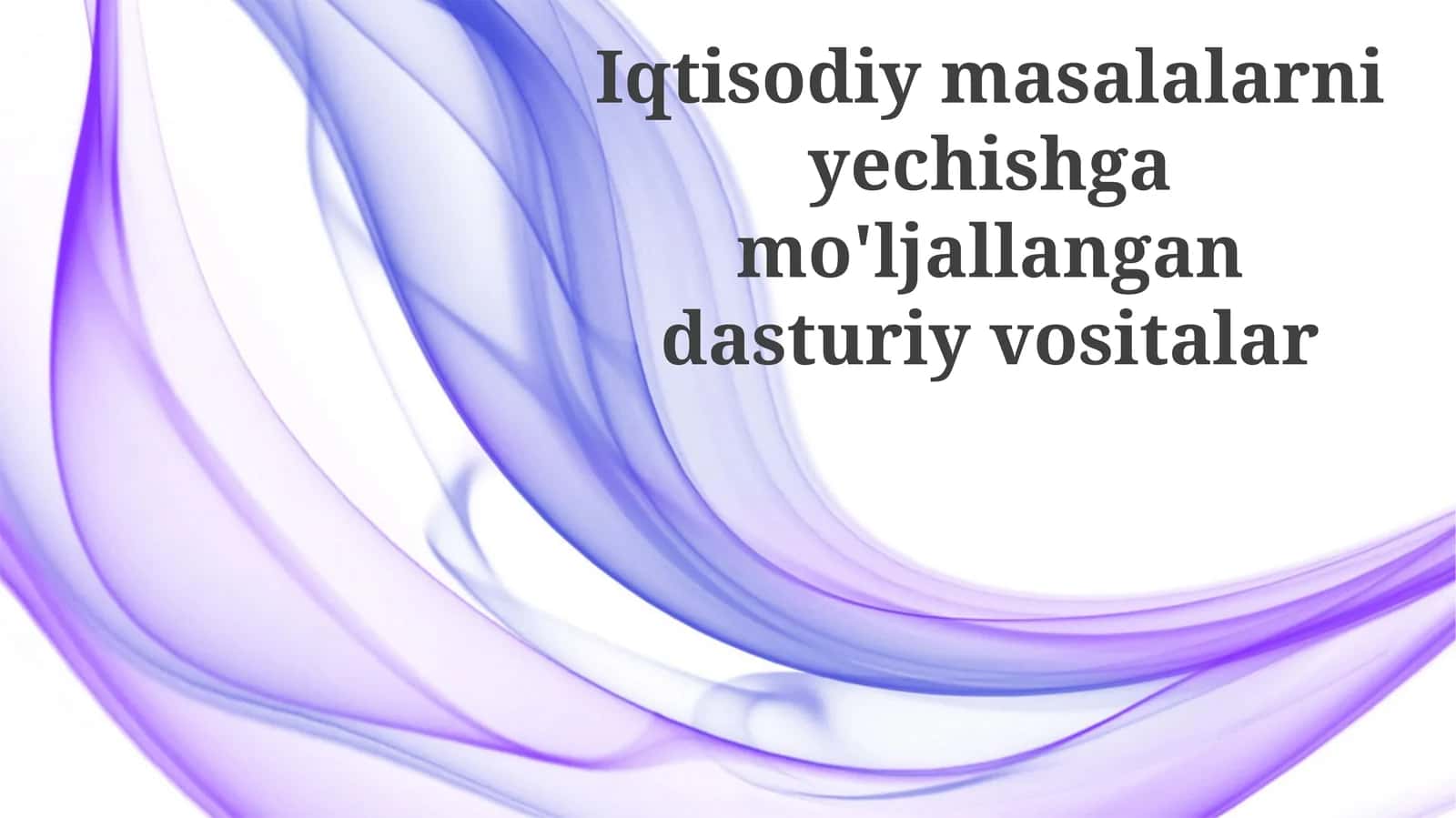 Iqtisodiy Muammolarni Yechishga Moid Software Vositalari 1