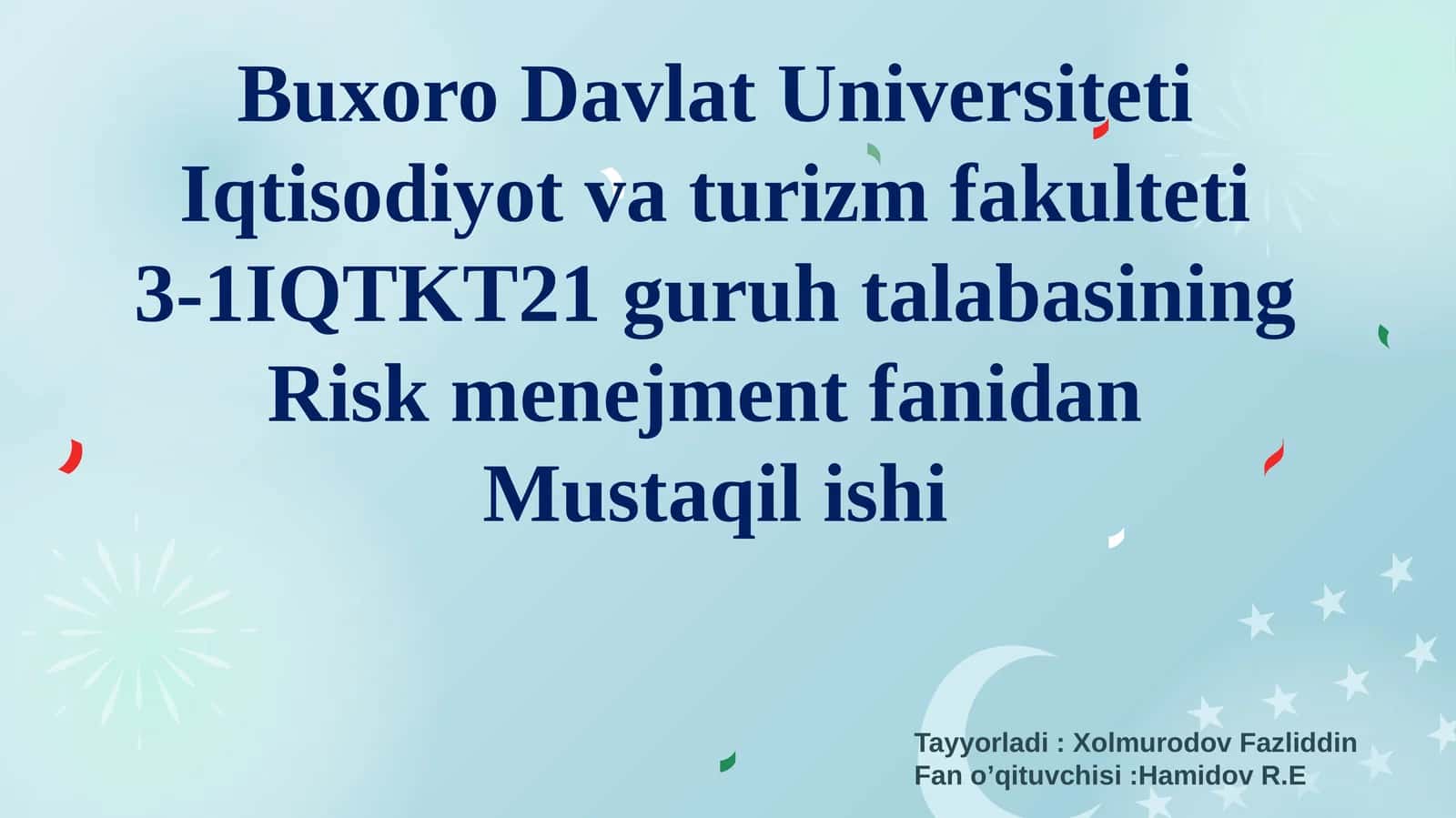 Xizmatlar (Professional Services) 1