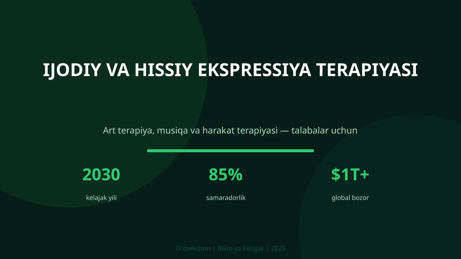 Ijodiy va hissiy ekspressiya terapiyasi 1
