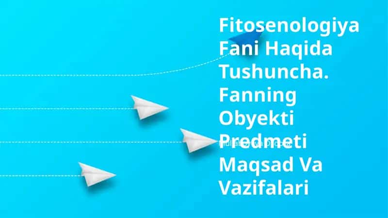 Fitotsenologiya Fani Haqida Tushuncha 1