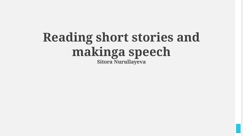 Unlocking Short Stories: From Page to Presentation 1