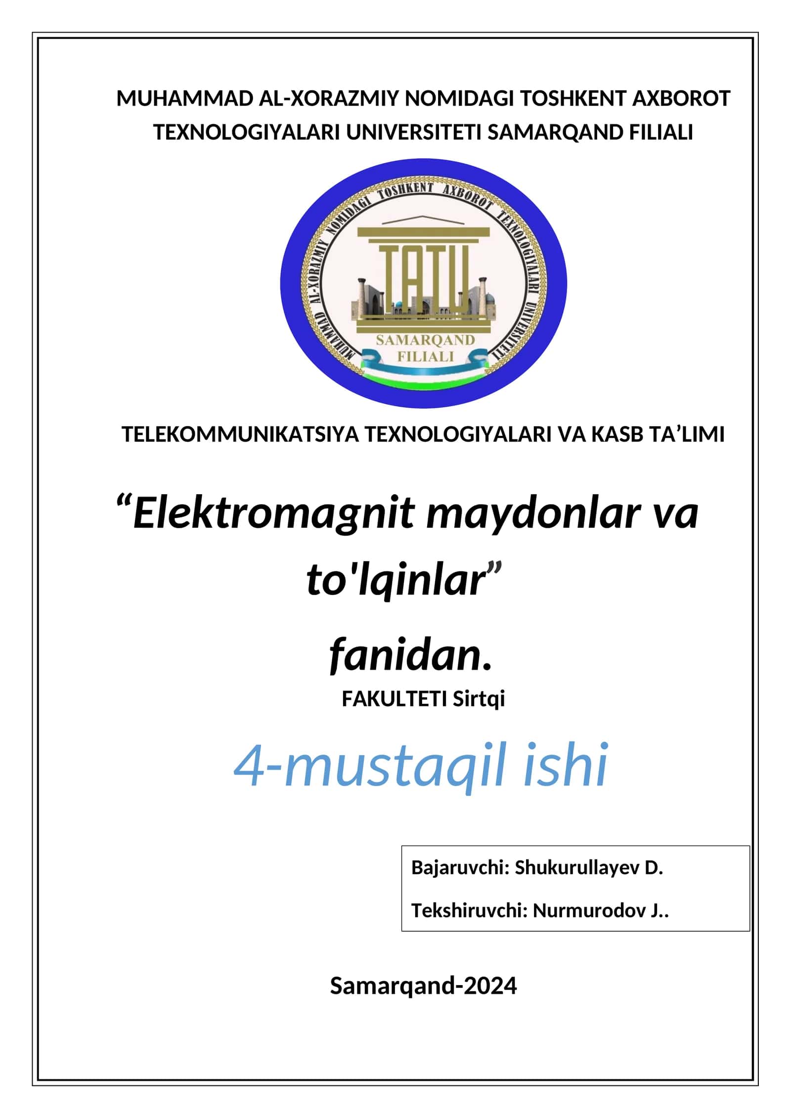 Maksvellning ikkinchi tenglamasi 1