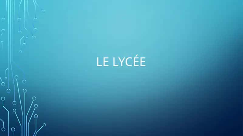 Le lycée 1
