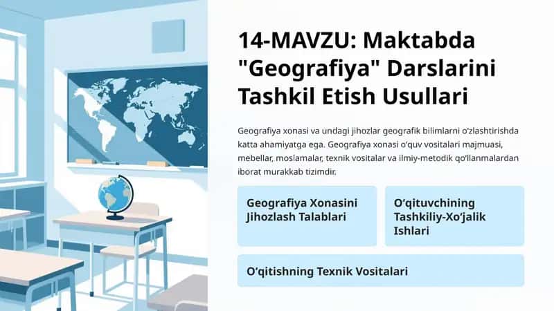 Geografiya Xonasini Jihozlash Talablari 1
