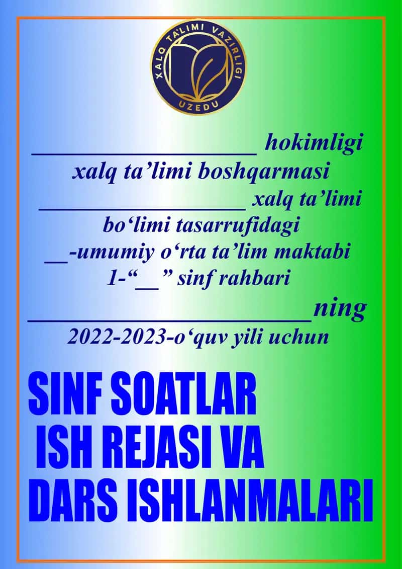 Umumiy o‘rta ta’lim sinf rahbari 1