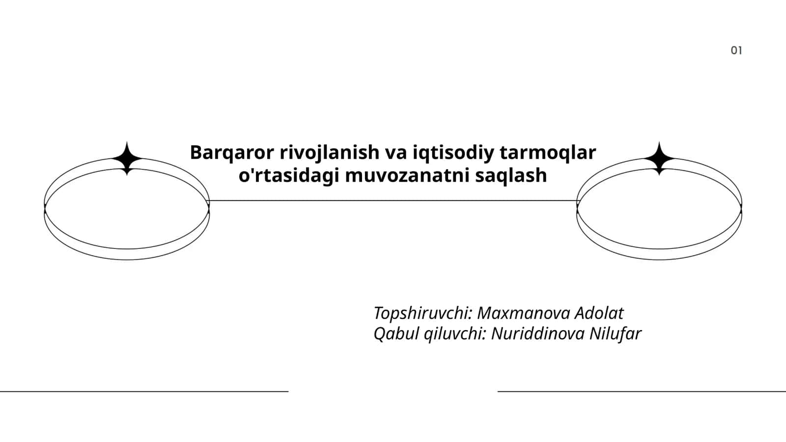 Barqaror rivojlanish va iqtisodiy tarmoqlar o'rtasidagi muvozanatni saqlash 1