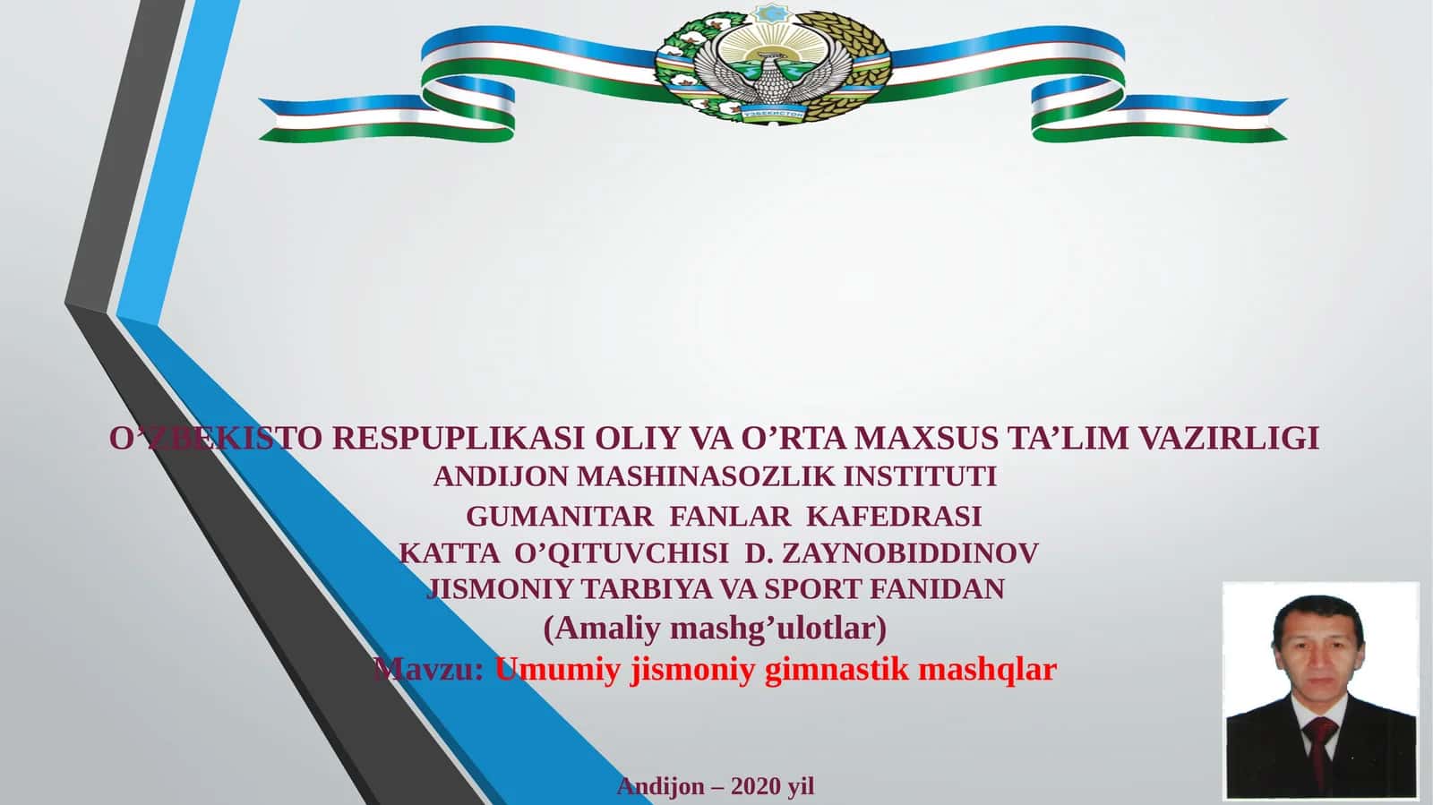 Umumiy jismoniy gimnastika mashqlari 1