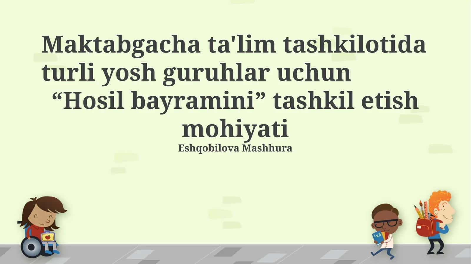 Hosil bayramini tashkil etish mohiyati 1