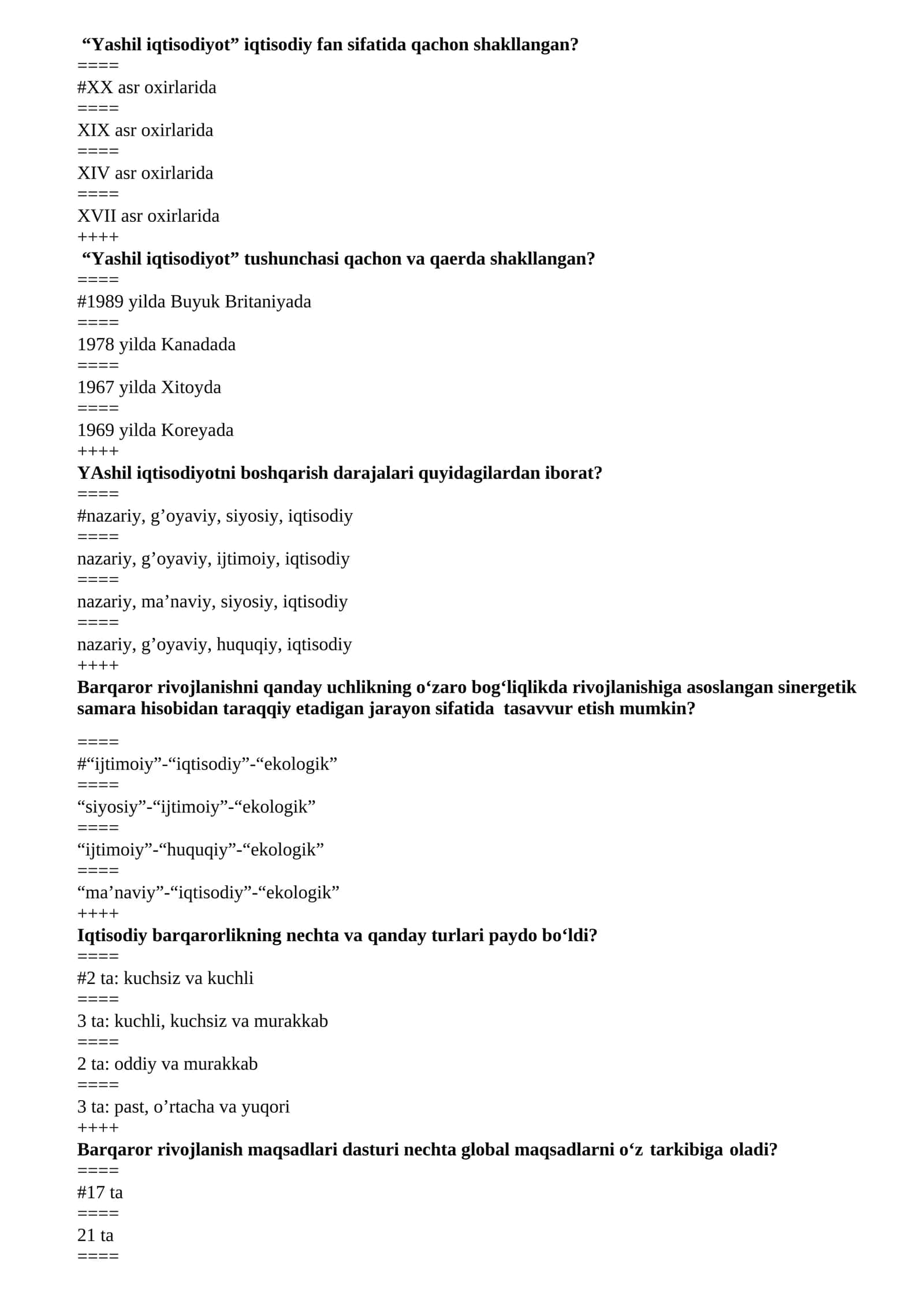Yashil iqtisodiyot 1