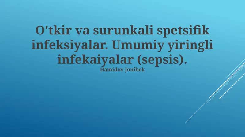 Umumiy Yiringli Infektsiyalar 1