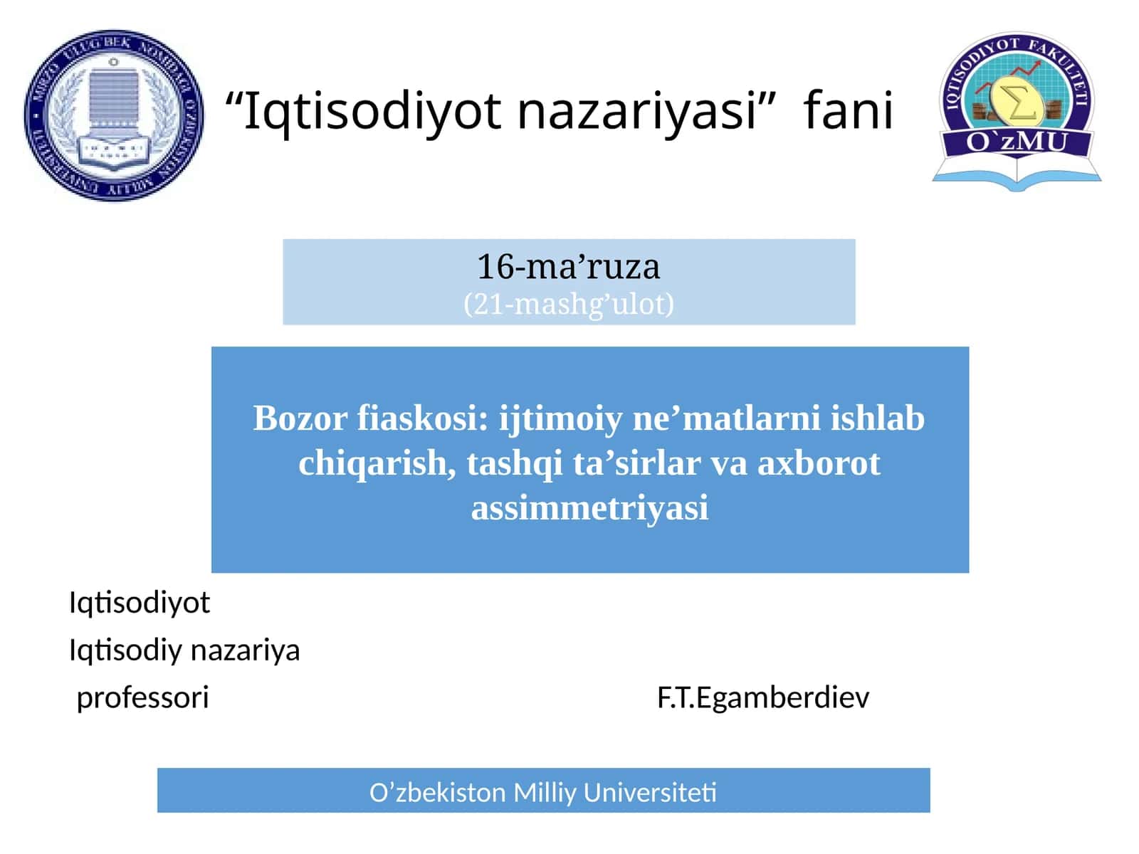 Iqtisodiyot nazariyasi 1