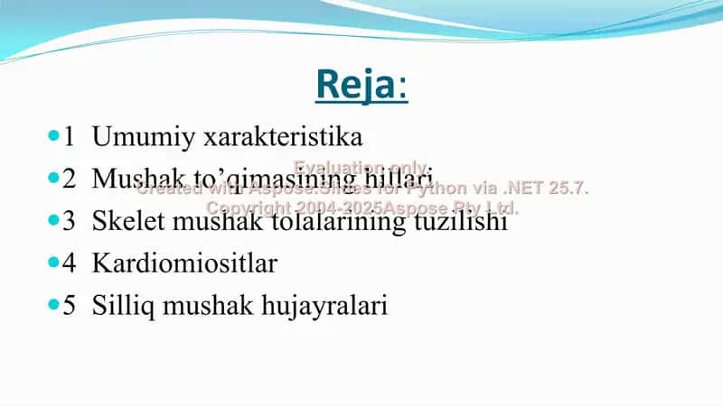 Mushak to'qimasining tuzilishi 1
