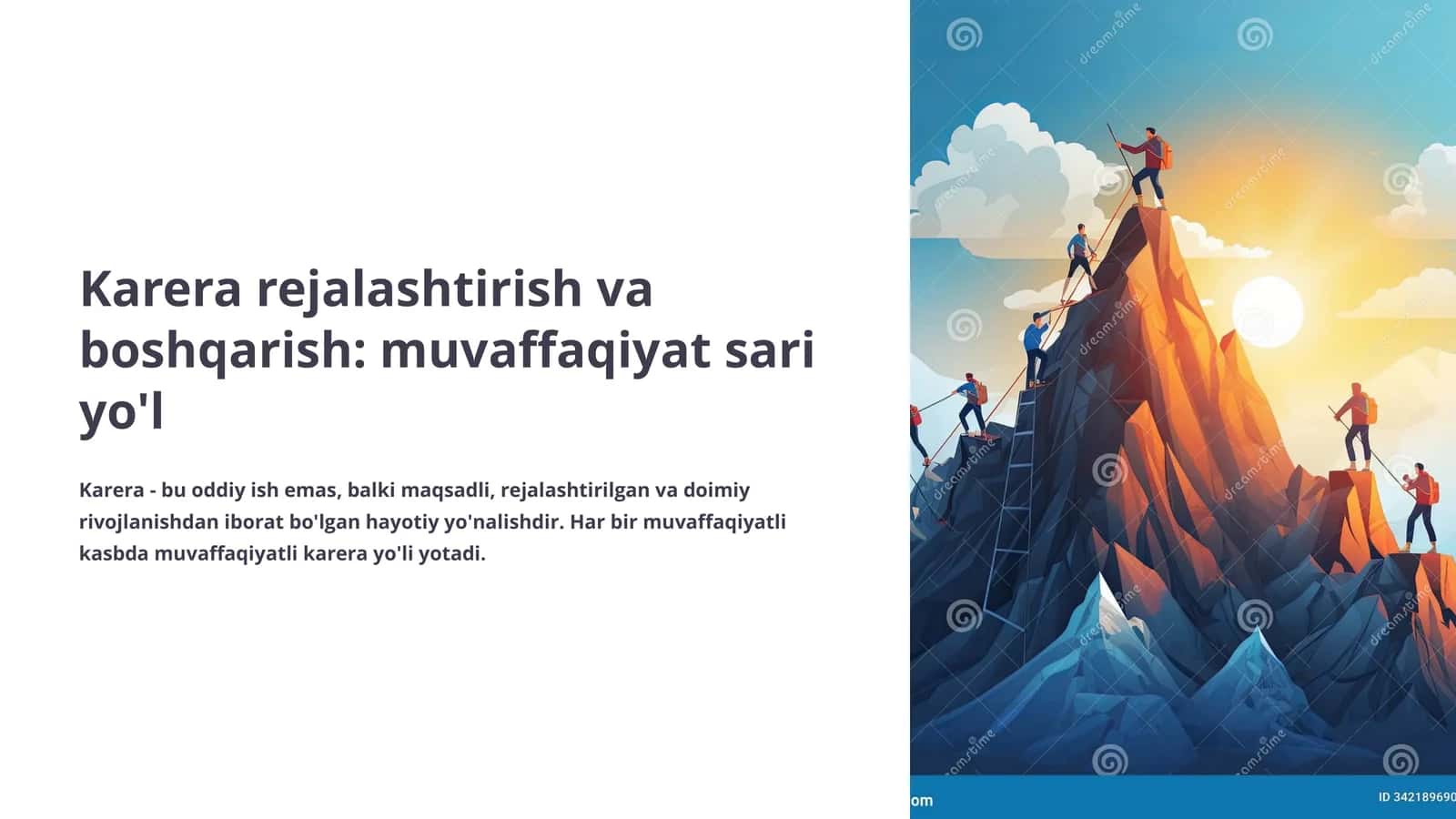 Karera rejalashtirish va boshqarish: muvaffaqiyat sari yo'l 1