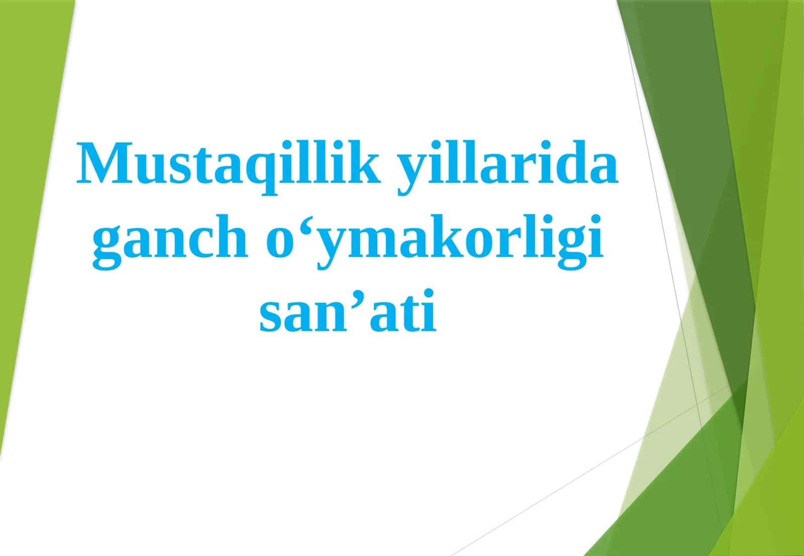 Mustaqillik yillarida ganch o'ymakorligi san'ati 1