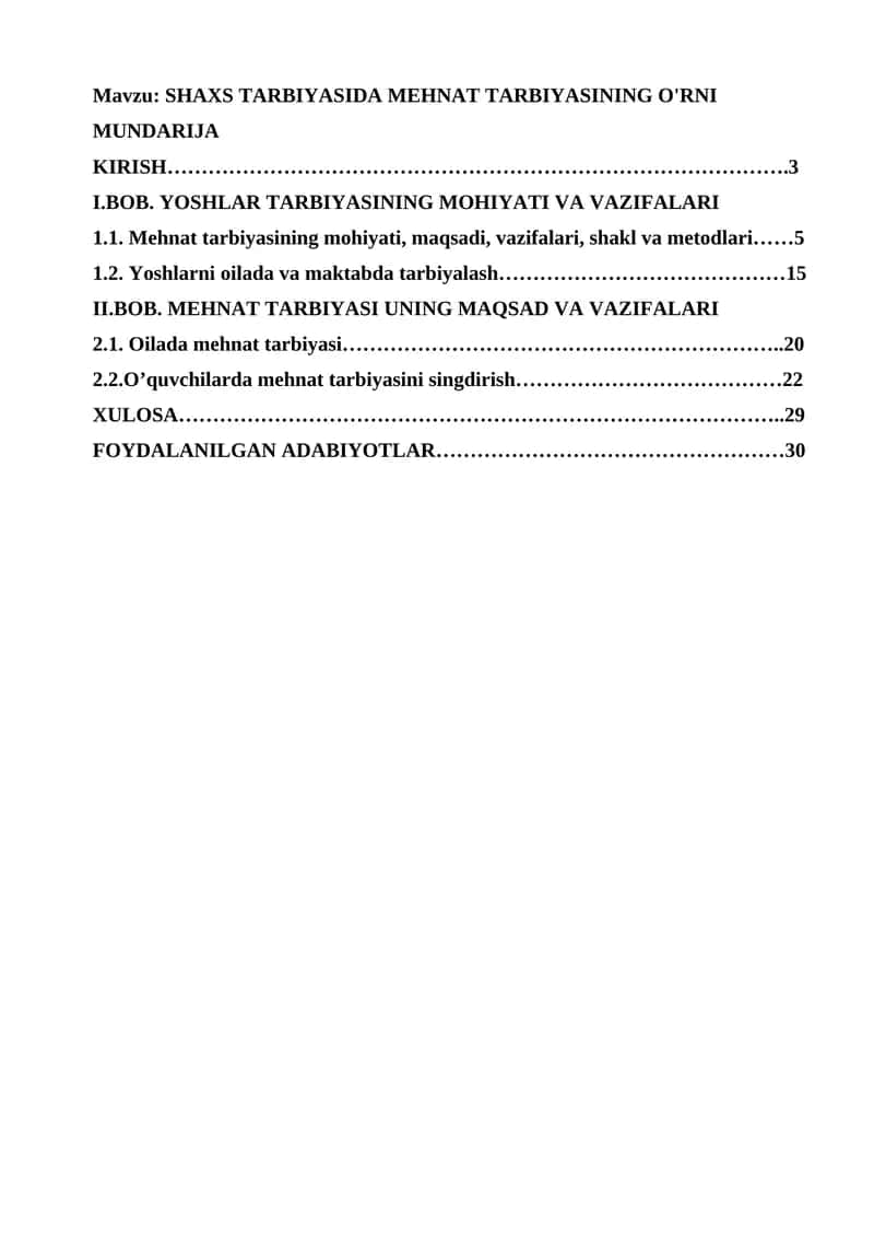 SHAXS TARBIYASIDA MEHNAT TARBIYASINING O'RNI 1