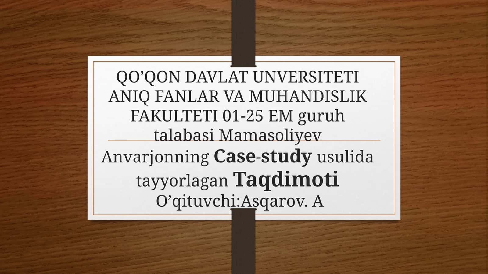 Ceys Study usulida taqdimot 1