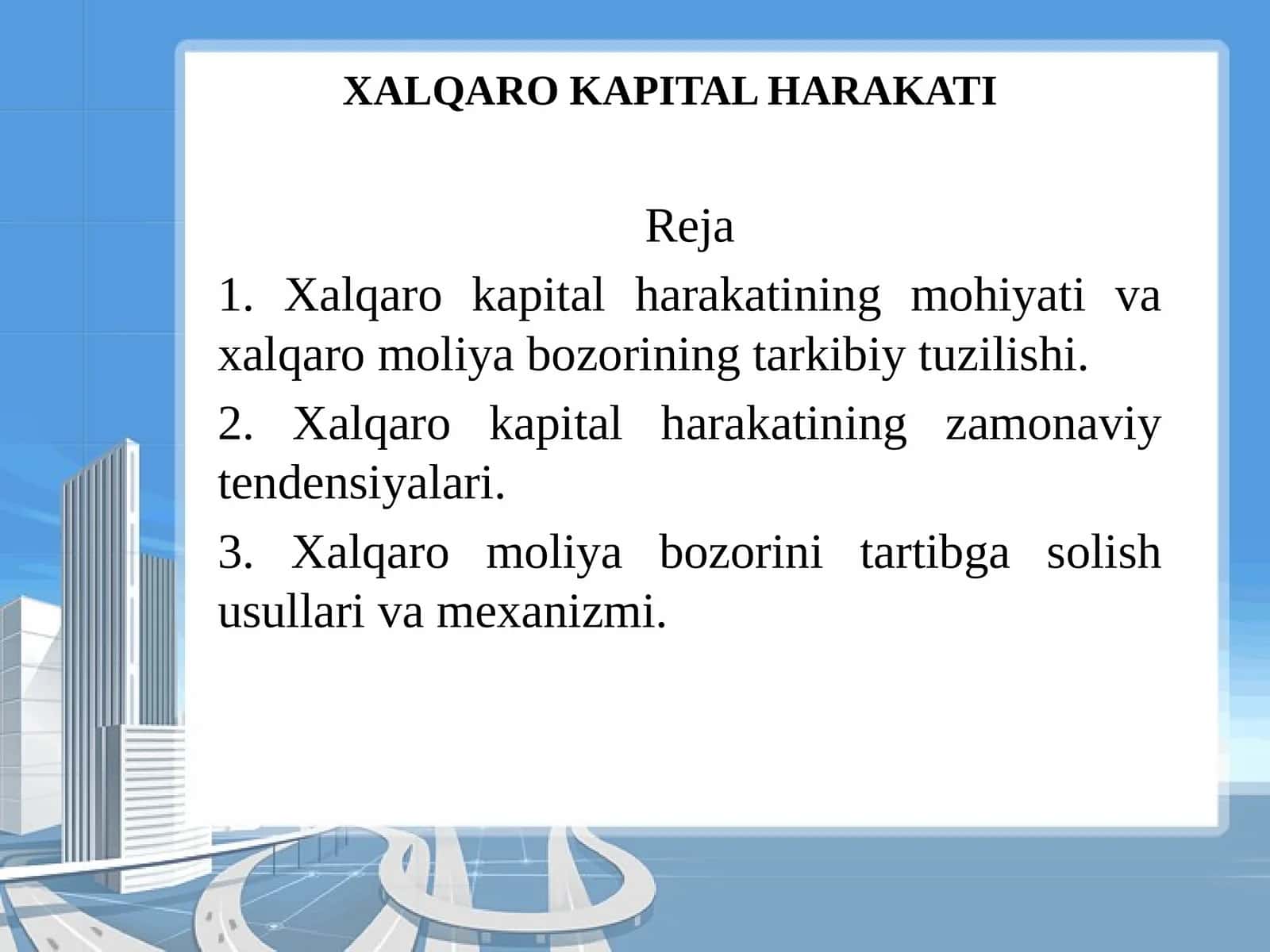 Xalqaro kapital harakati 1