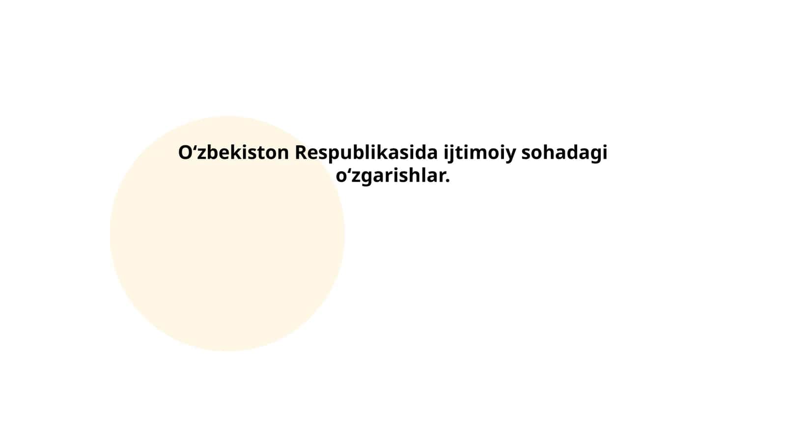 Oʻzbekiston Respublikasida ijtimoiy sohadagi oʻzgarishlar 1