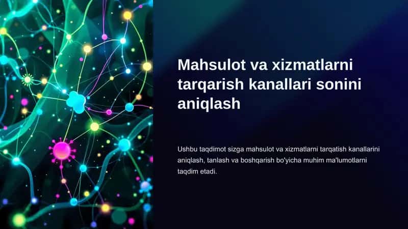 Mahsulot va xizmatlarni tarqarish kanallari sonini aniqlash 1