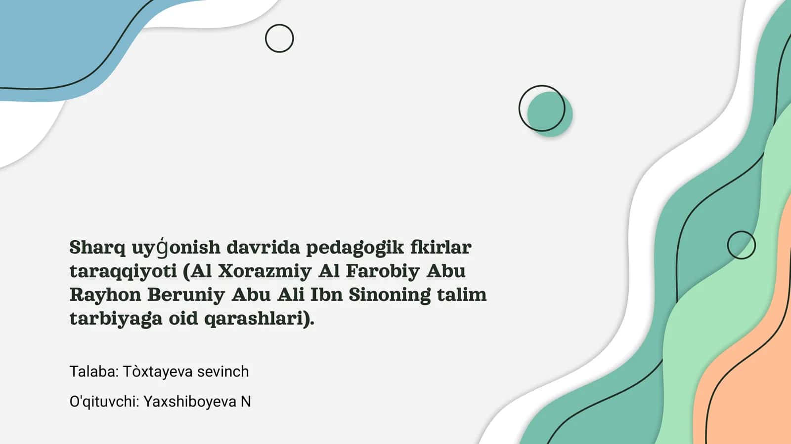 Sharq uyģonish davrida pedagogik fkirlar taraqqiyoti 1