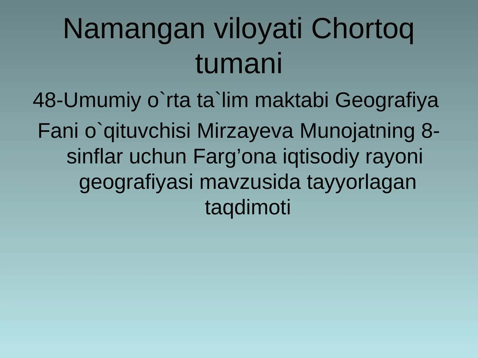 Farg’ona iqtisodiy rayoni gеografiyasi 1