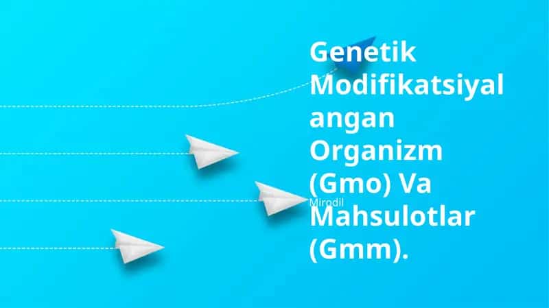 Genetik Modifikatsiyalangan Organizm (GMO) Va Mahsulotlar (GMM) 1