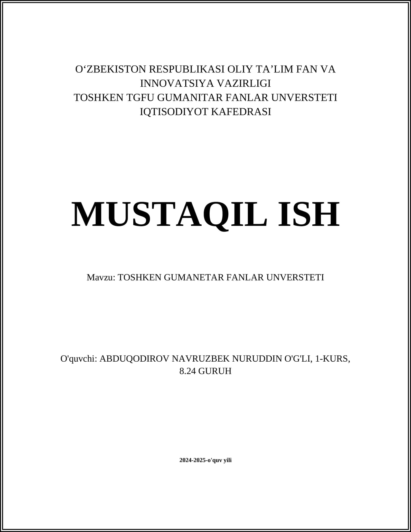 Toshkent Gumanetar Fanlar Universiteti 1