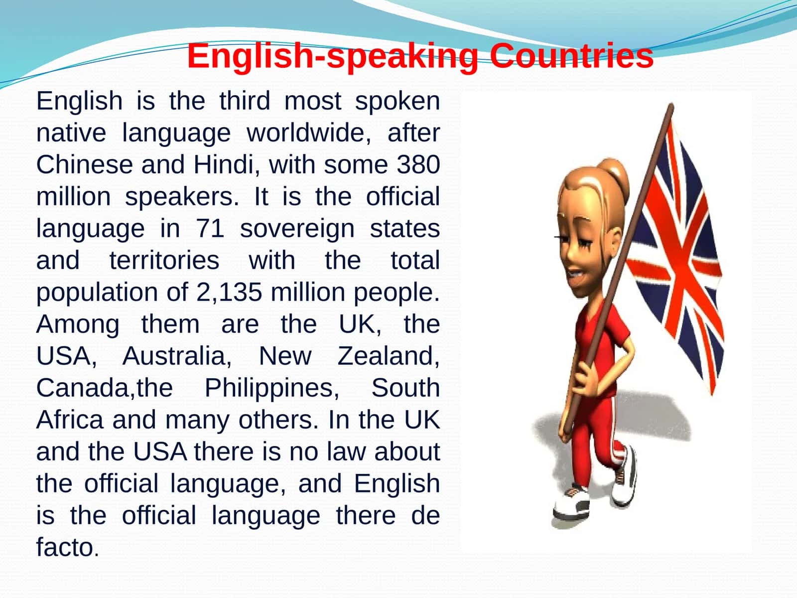 English-speaking Countries 1