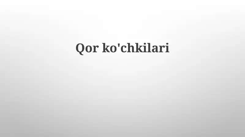 Qorko'chkilari 1