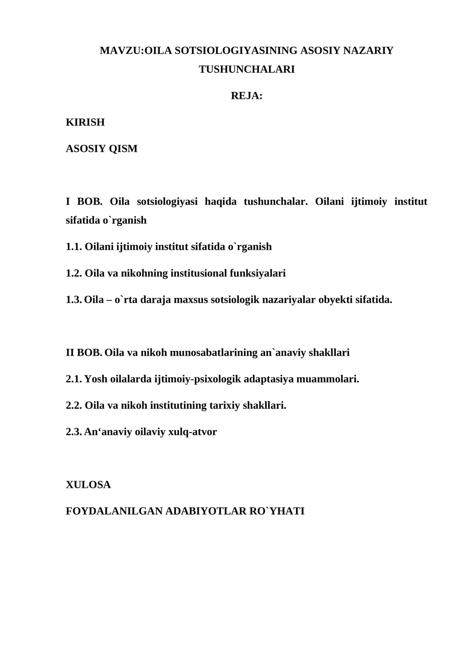 OILA SOTSIOLOGIYASINING ASOSIY NAZARIY TUSHUNCHALARI 1