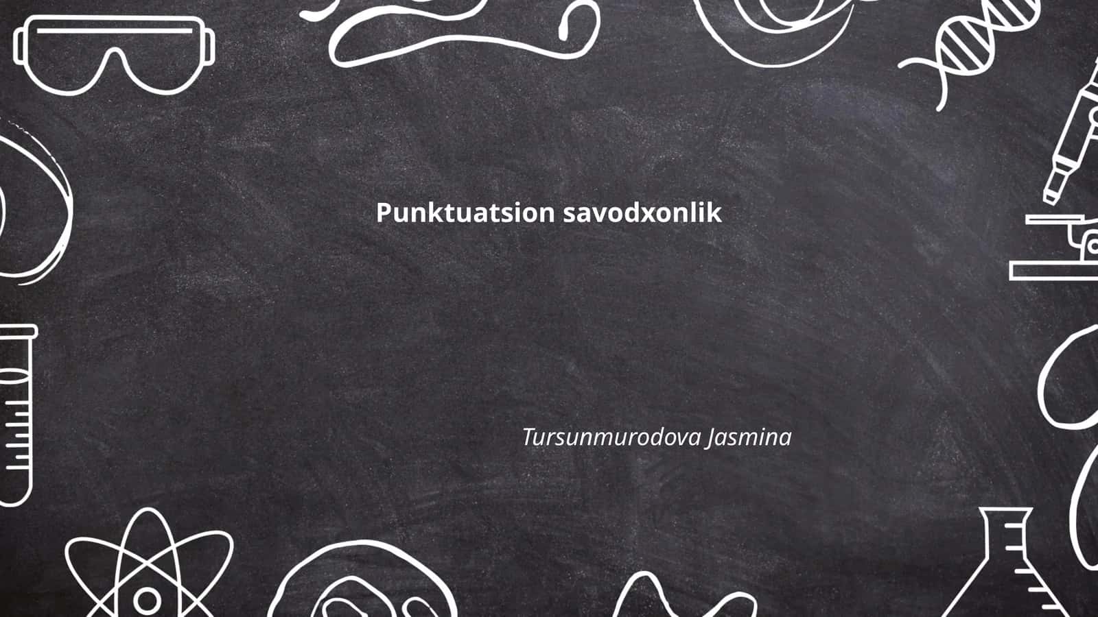 Punktuatsion savodxonlik 1