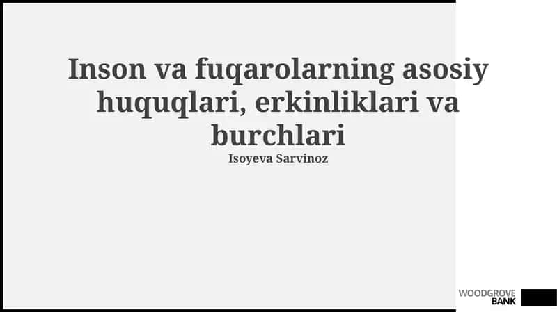 Asosiy huquqlar va erkinliklar 1
