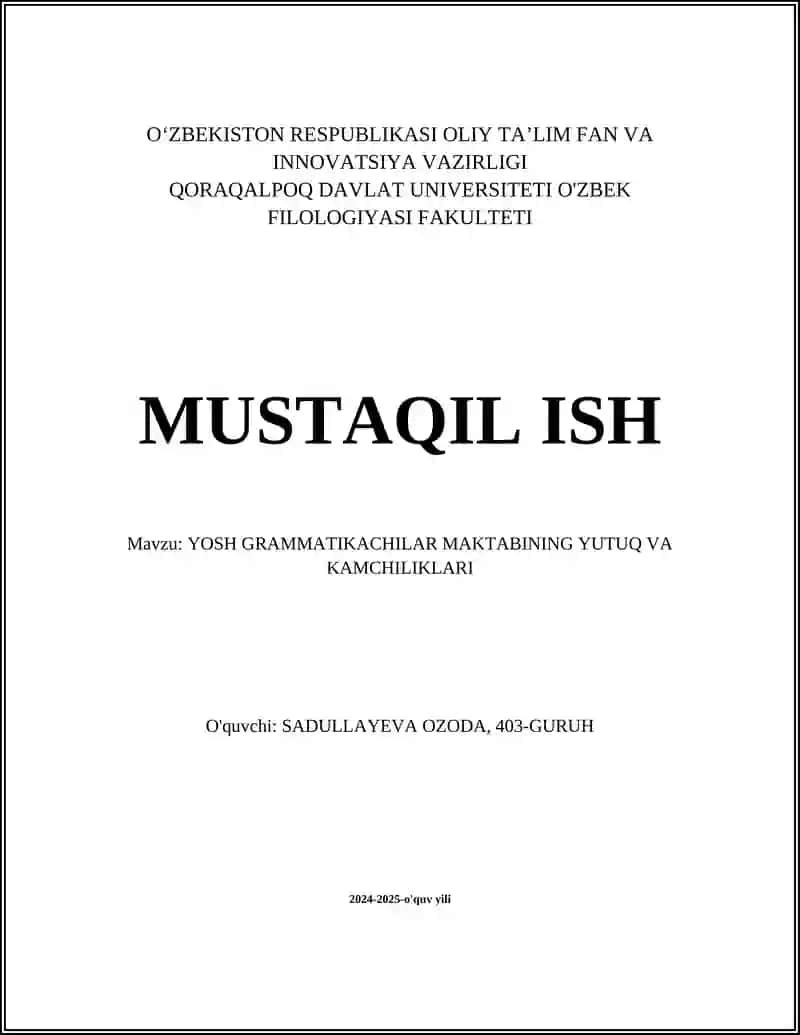 Yangi Grammatika Maktabi