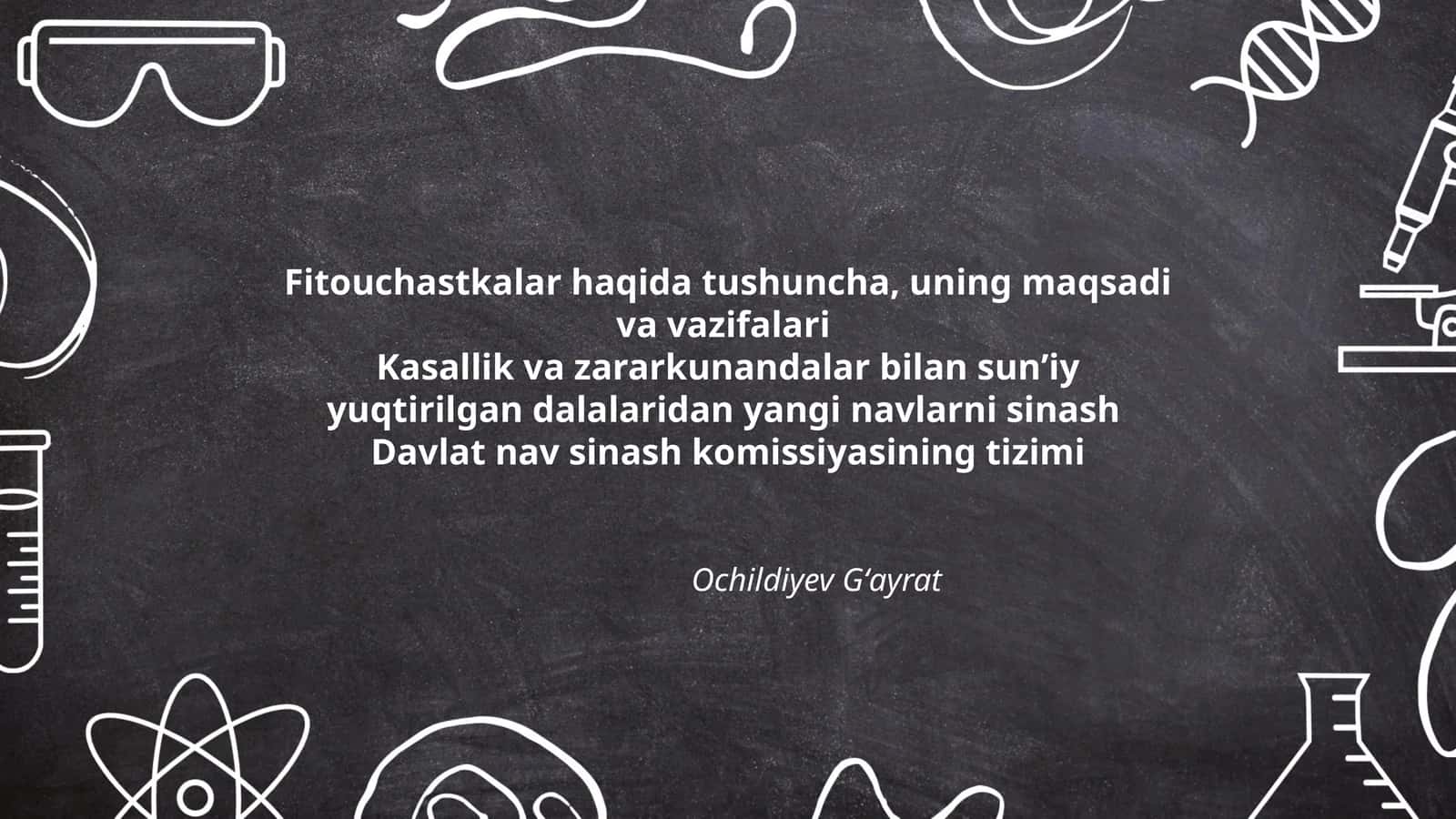 Fitouchastkalar haqida tushuncha, uning maqsadi va vazifalari 1
