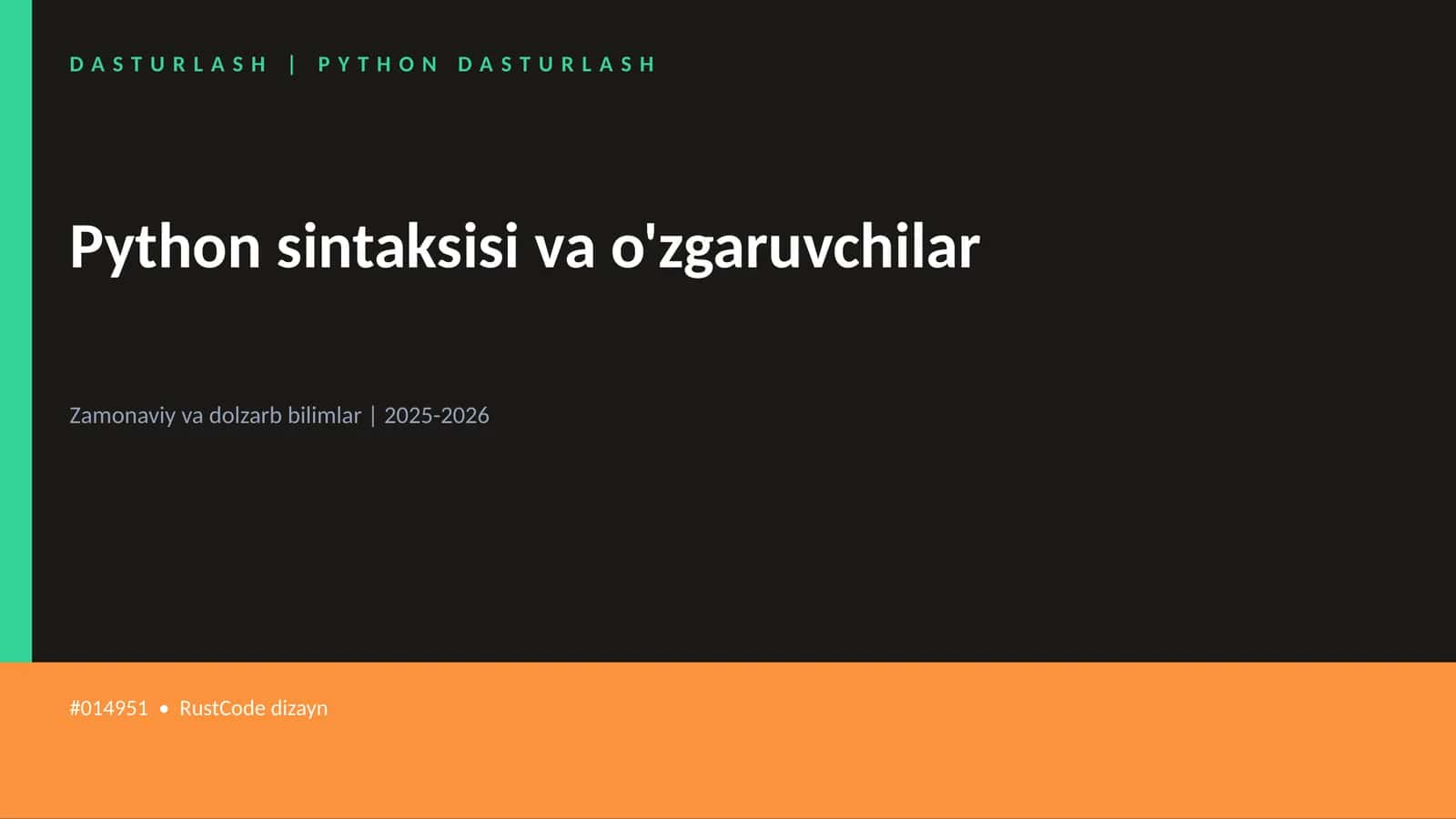 DASTURLASH | PYTHON DASTURLASH 1