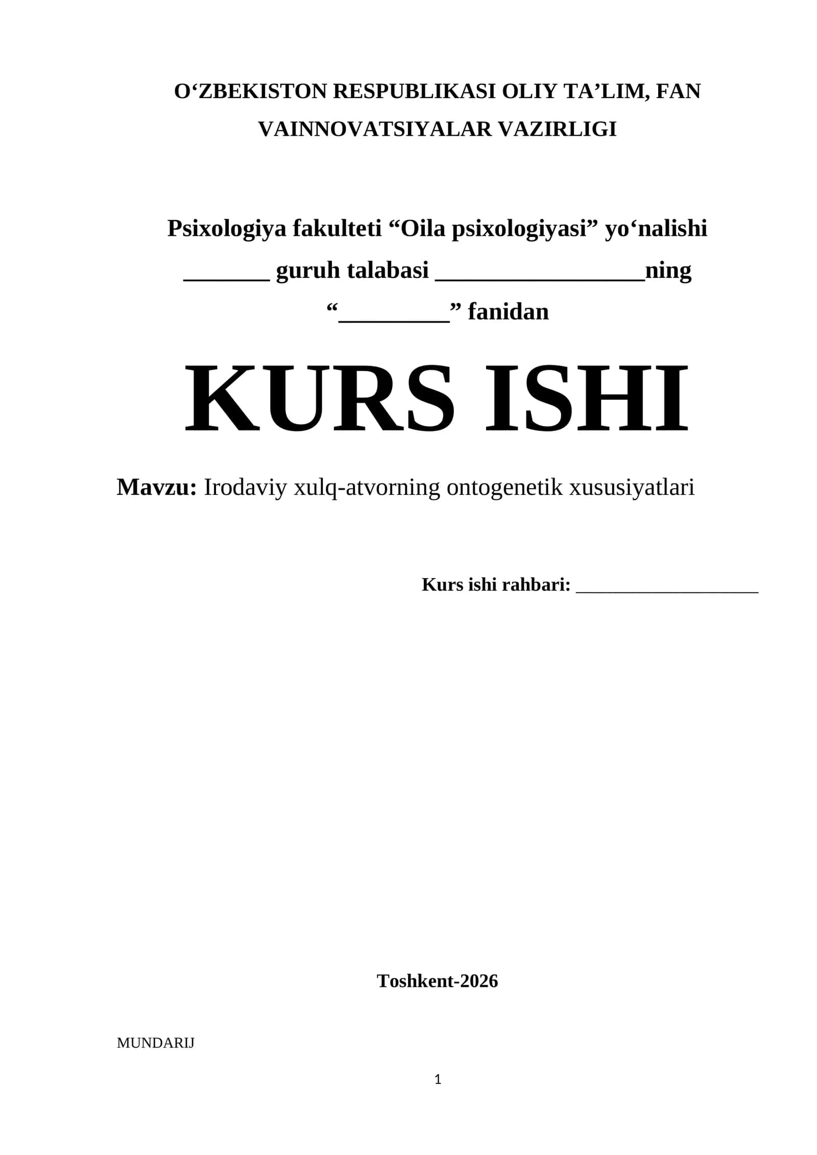Irodaviy xulq-atvorning ontogenetik xususiyatlari 1