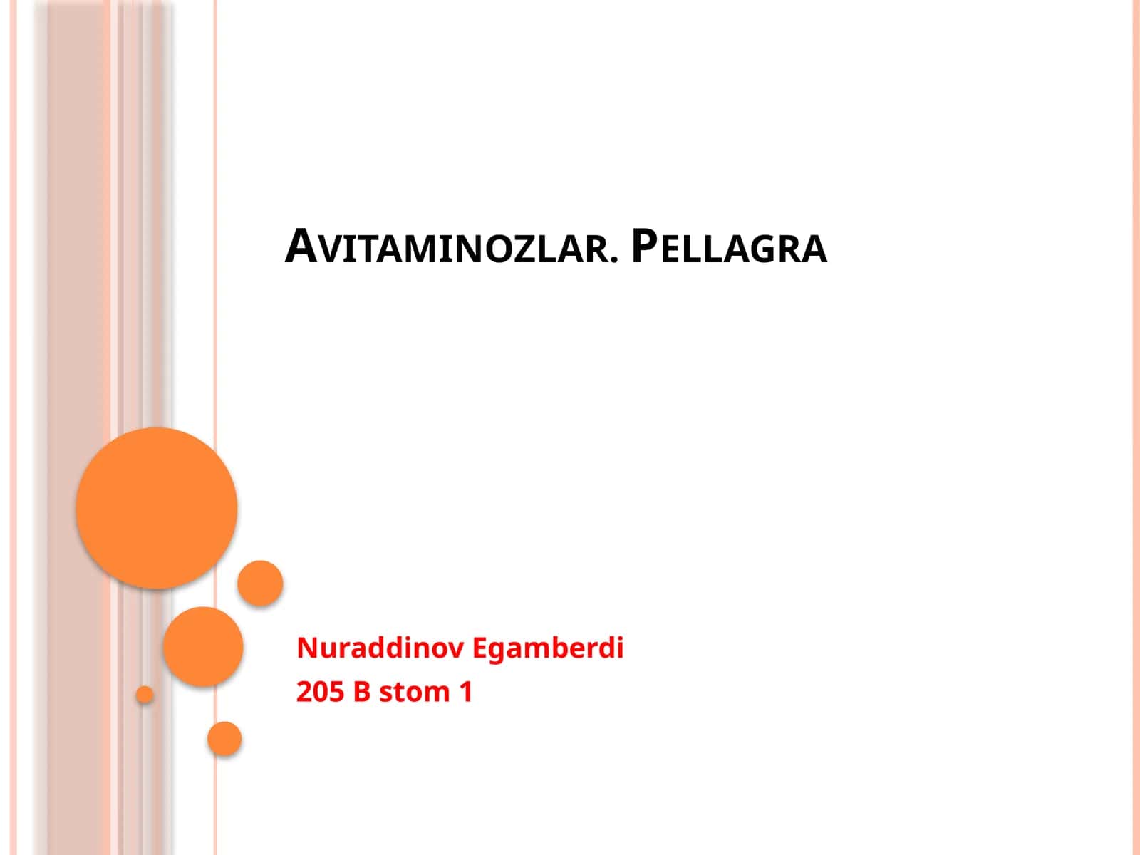 Avitaminozlar. Pellagra 1