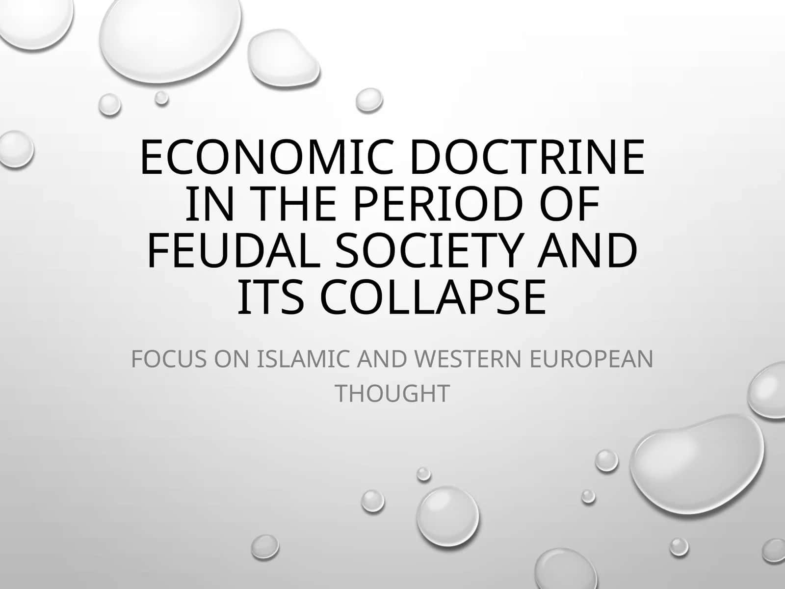 Feudal Society Economy 1