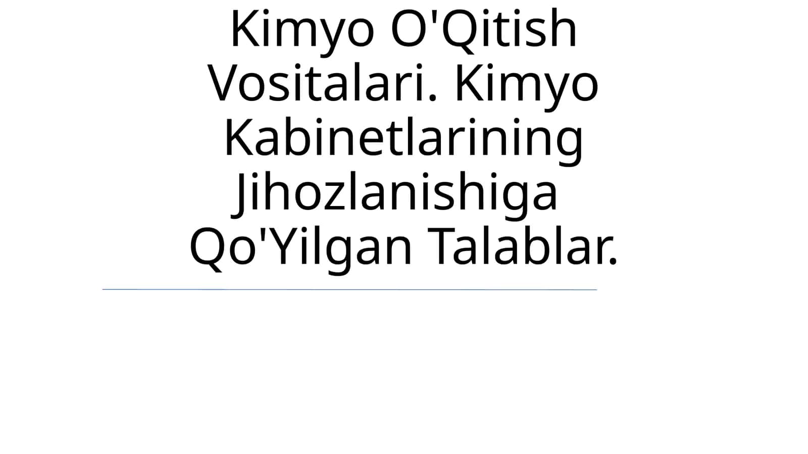 Kimyo O'Qitish Vositalari 1