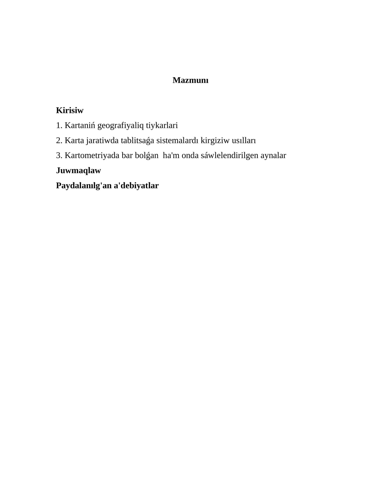 Kartografiya, geoinformatika hám aralıqtan zondlaw (AZ) pánleriniń bir-biri menen baylanıslılıq modelleri 1