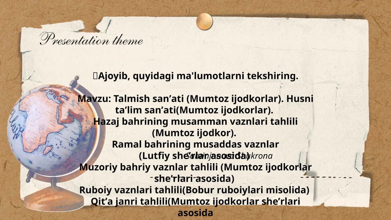 Talmish sanʼati (Mumtoz ijodkorlar) 1