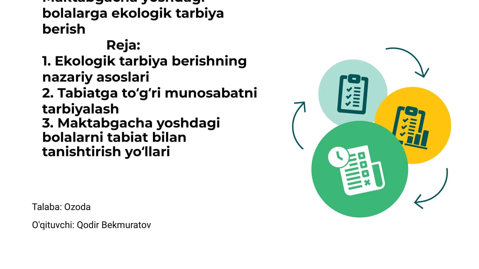 Maktabgacha yoshdagi bolalarga ekologik tarbiya berish 1
