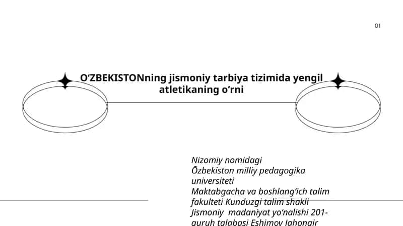 OʻZBEKISTONning jismoniy tarbiya tizimida yengil atletikaning oʻrni 1