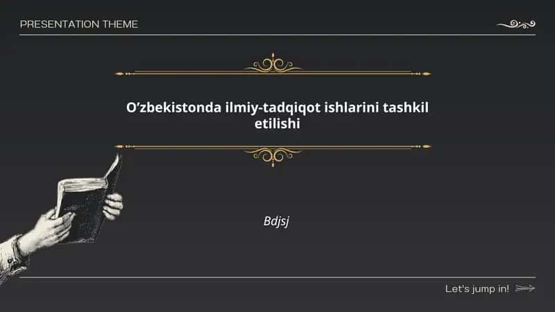 Oʼzbekistonda ilmiy-tadqiqot ishlarini tashkil etilishi 1