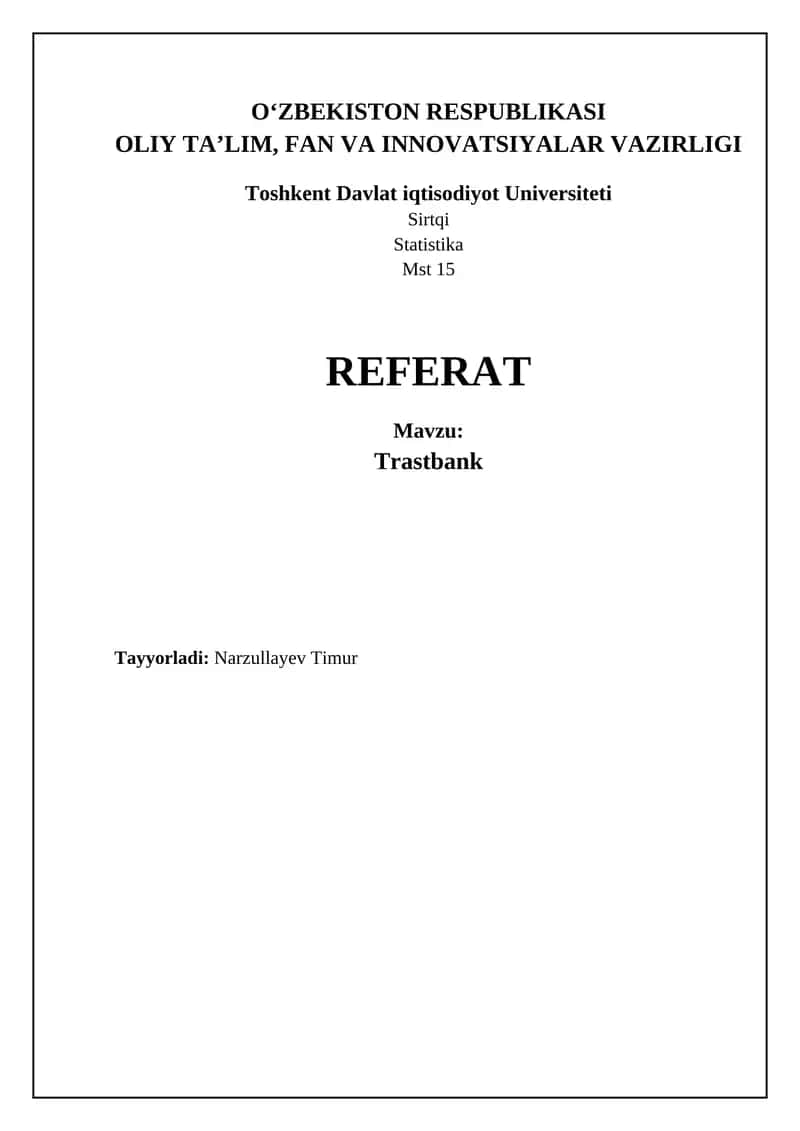 Trastbank 1