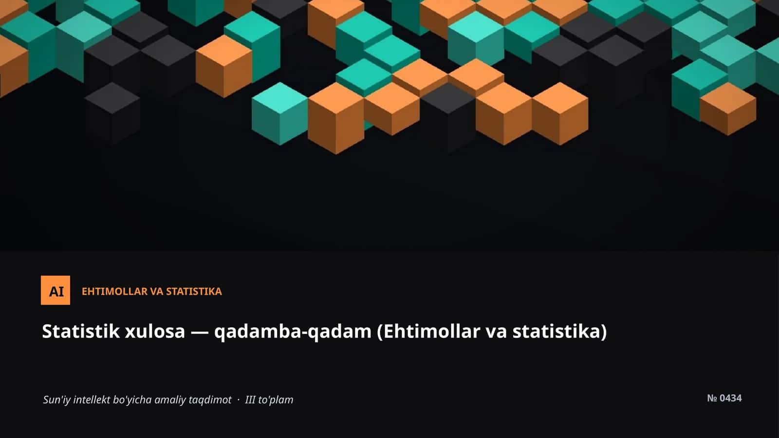 Ehtimollar va Statistika 1