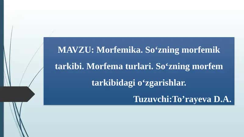 Morfemika 1